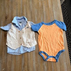✨2/$6✨ Baby boy onesie and shirt set